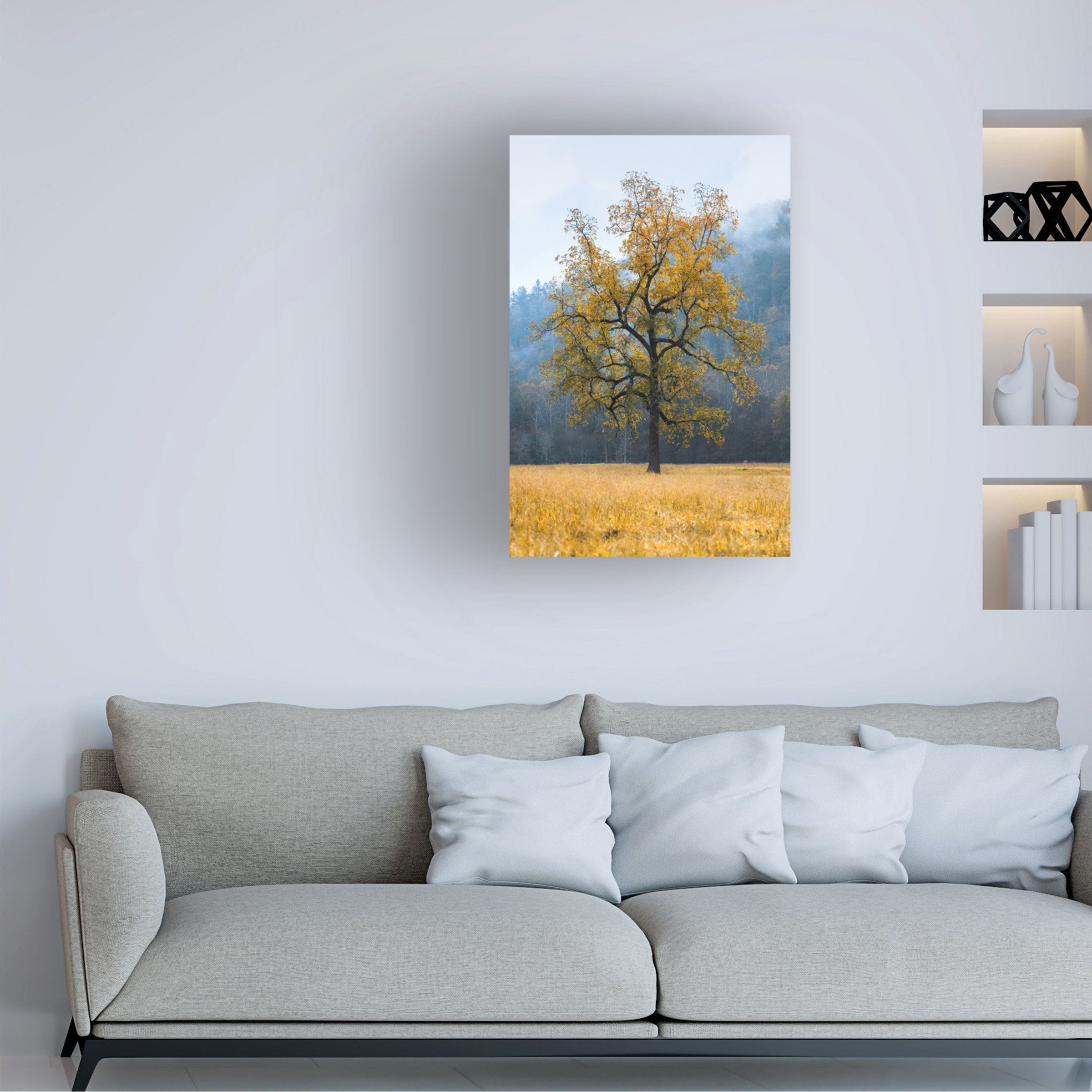 Union Rustic Wrapped Canvas Wall Art - Jared Kreiss 'Yellow Tree' Wall ...