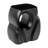 16" Black Solid Wood Figurine End Table