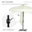 Aarun 130cm Market Parasol-55967160