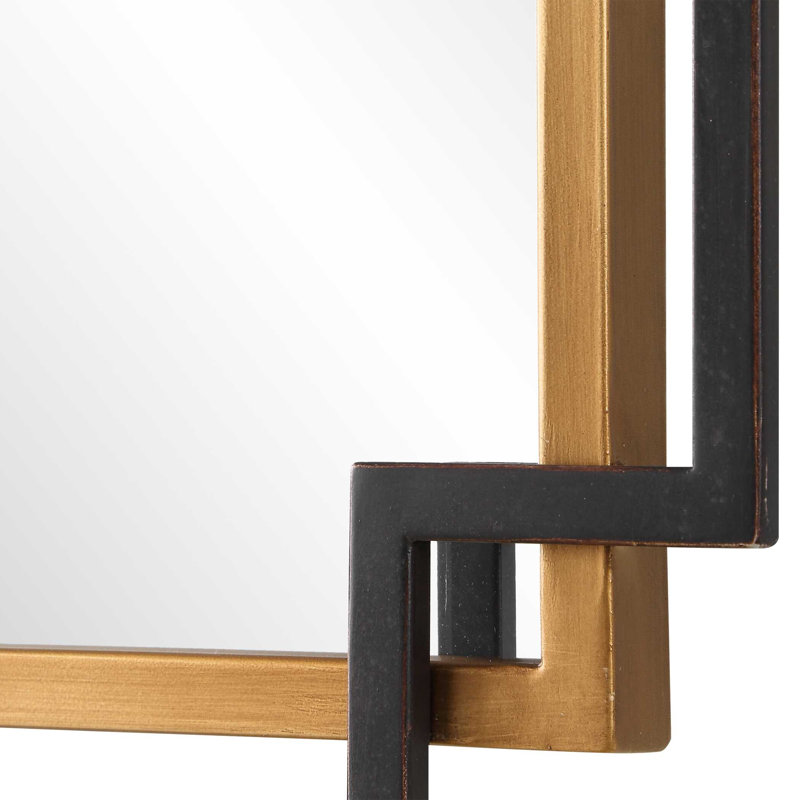 Miroir mural Whipe, Brushed Gold/Dark Bronze