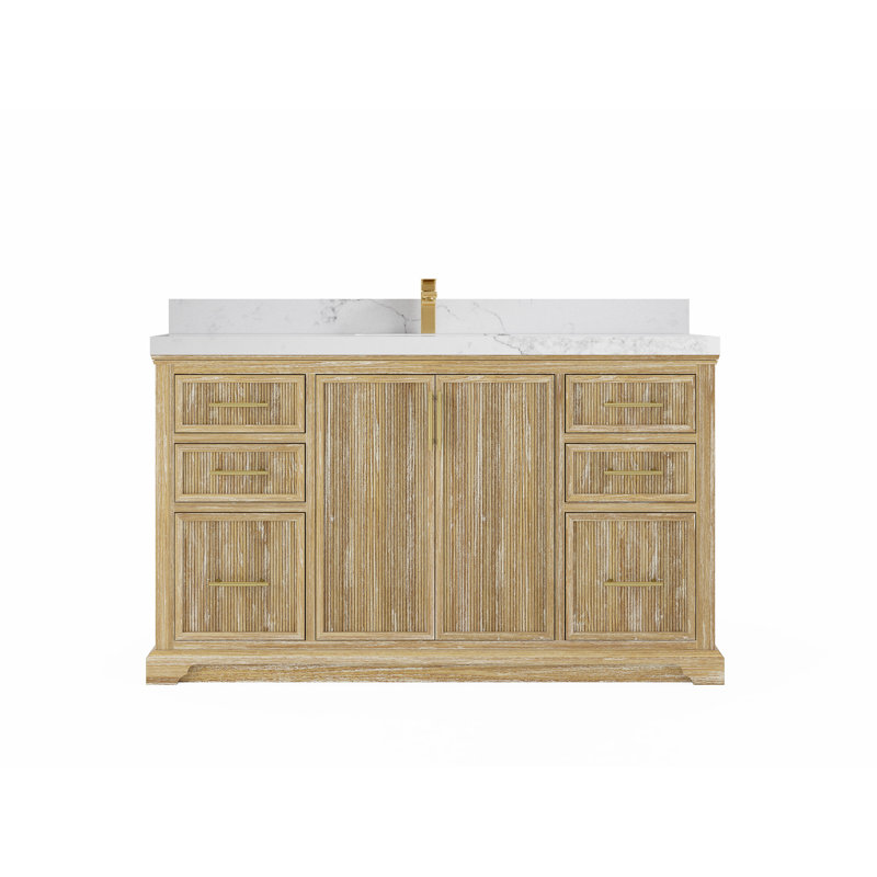 Ensemble de meuble-lavabo simple 60 po Brecht, Calacatta Nuvo