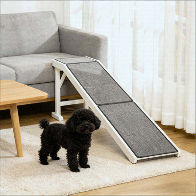 Rampe pratique pour chien et chat pour grands animaux de compagnie, rampe antidérapante en bois avec plateforme Easy Top