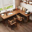 Bureau en bois massif en forme de L brun noisette-43168099-43168413
