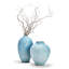 Ensemble de 2 vases en porcelaine turquoise