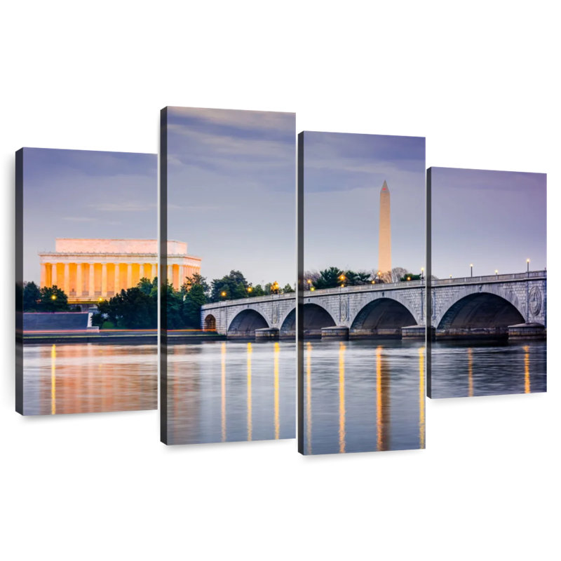 Lilie Arlington Memorial Bridge au crépuscule, H 22 po x l 36 po