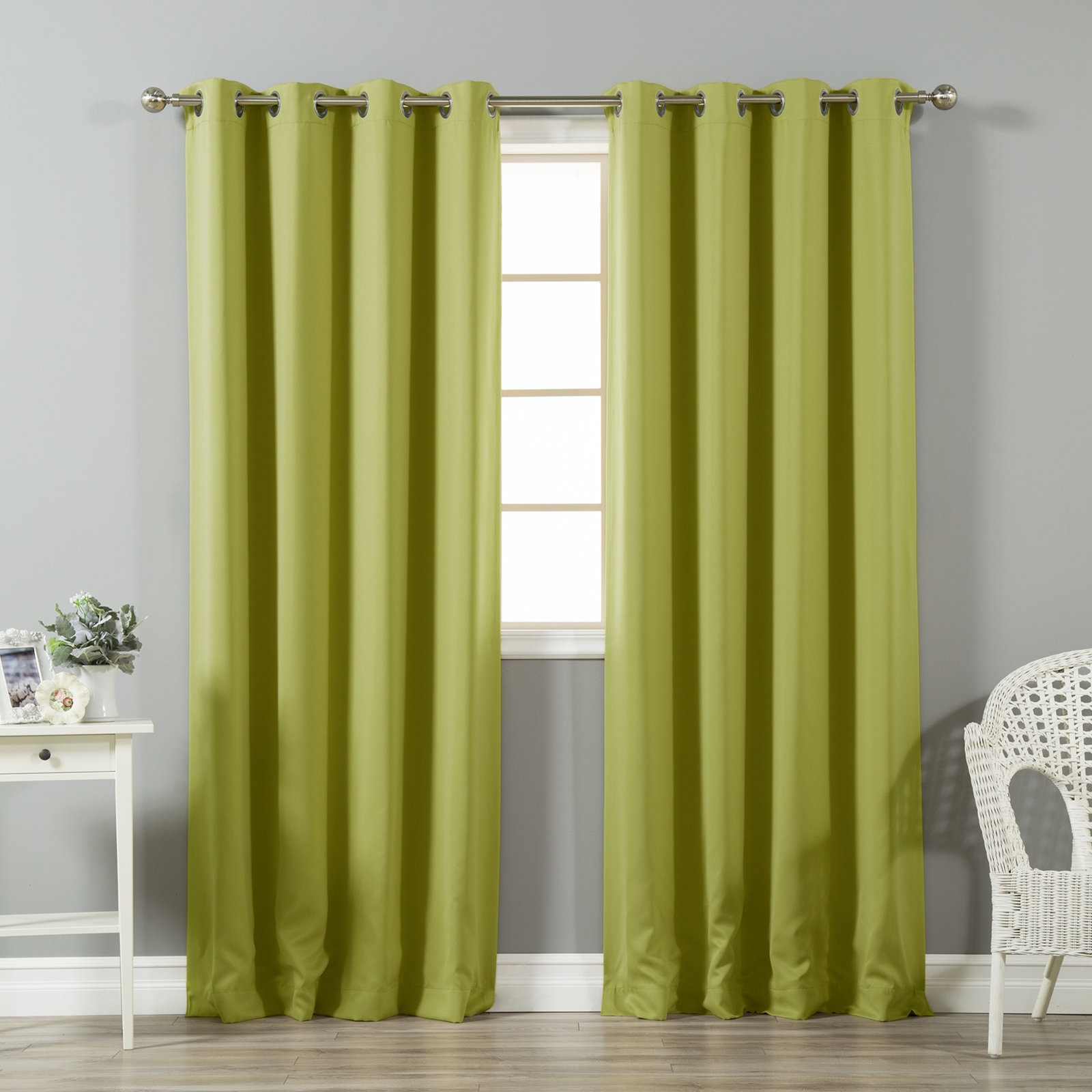 Schaeffer Blackout Thermal Curtain Panel Set, Light Pink, 52" W x 63" L