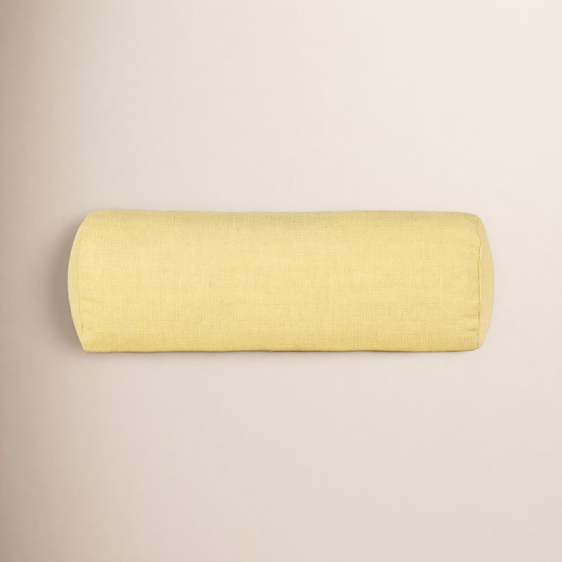 Indy Faux Linen Accent Pillow, Green, Polyester, Bolster 8"H x 21"W