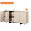 Buffet maison moderne avec 4 portes, buffet multifonctionnel avec grand rangement et pieds en T, armoire de rangement pour bar et café-114234454