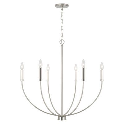 Ansley 6 - Light Dimmable Classic / Traditional Chandelier -  Capital Lighting, 452161BN