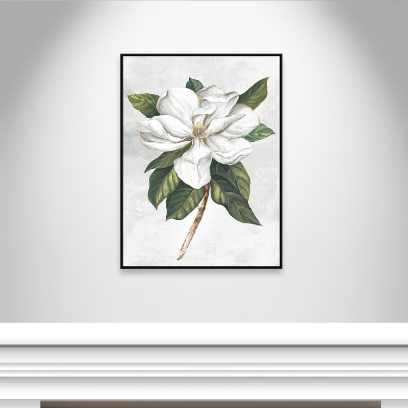 «Pearly Beauty I Print» par Eva Watts, Toile avec cadre, L 37,5 po x H 49,5 po, Espresso Floater