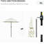 Parasol de patio beige 9 pi 3 po - marché extérieur avec manivelle, inclinaison à bouton-poussoir pour terrasse, cour arrière, pelouse 3