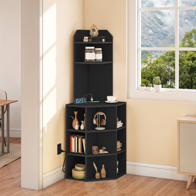 Étagère d'angle avec ports et prises USB Darley