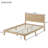 Full Size Bed Frame with Rattan Headboard