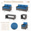 Ensemble de conversation en osier / rotin pour 7 personnes avec coussins Aun-1018763138-1057156538