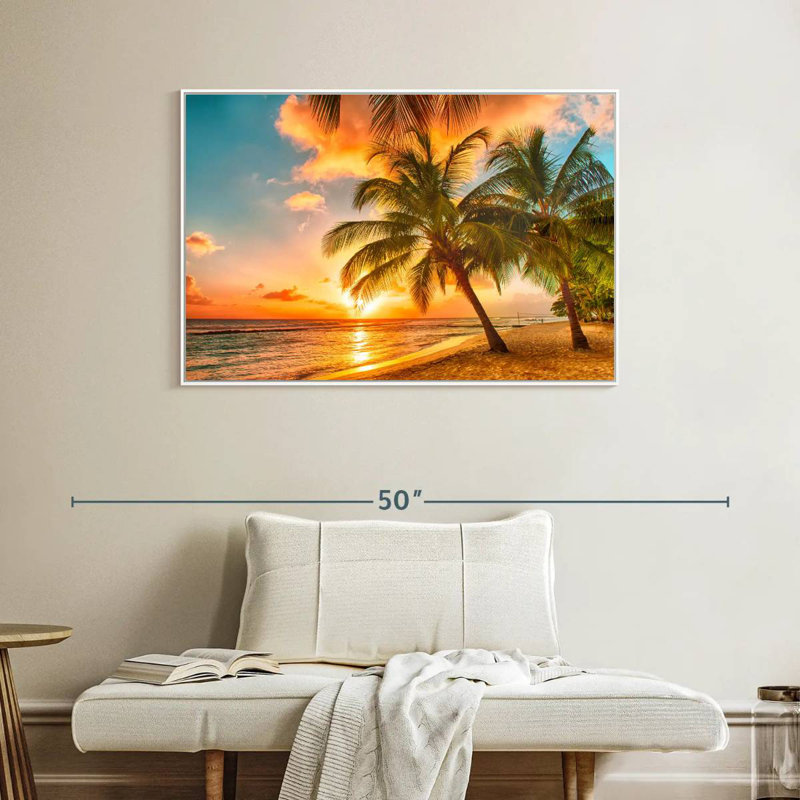 Barbade, Cadre flottant blanc, 40 po x 27 po