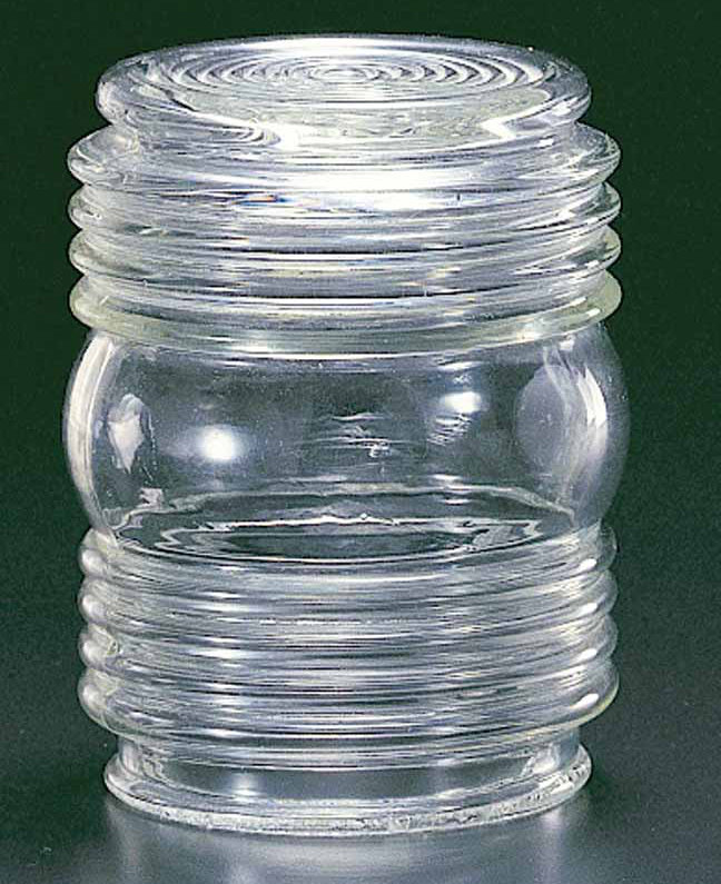 4.75"H x 3.75"W Clear Ribbed Glass Jelly Jar Pendant Shade 