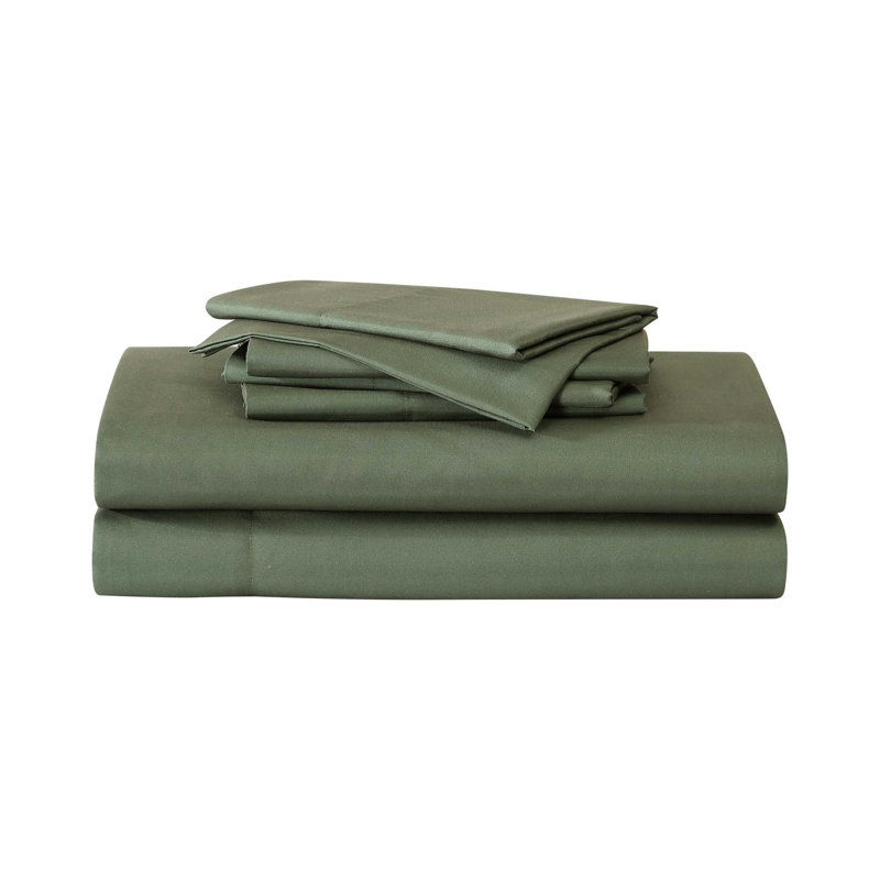 Eddie Bauer Logan Temperature Regulating Bonus Sheet Set, Green, Queen Sheet Set with 4 Pillowcases