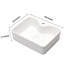 Lavabo pour salle de bain en céramique blanc rectangulaire - 19 po x 15 po, moderne, teinté, comptoir moderne