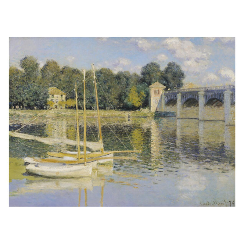 «The Bridge at Argenteuil» par Claude Monet - Estampe numérique, H 22 po x l 28 po