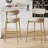 Bar Stools Set Of 4, Counter Height Bar Stools With Back And Metal Legs, High Top Island Chairs With Footrest, Sherpa Tall Kitchen Housel Boucle-1067558325-1067558327-1067558320