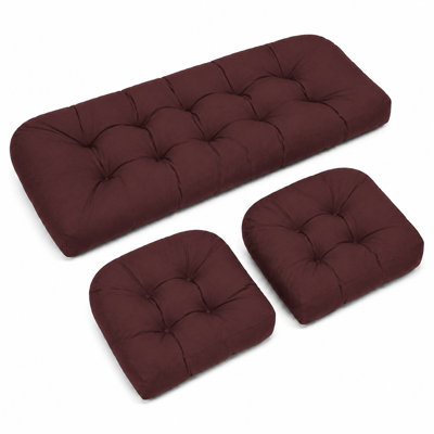 Ensemble de coussins de mobilier d'extérieur 3 pièces avec coussin de banc 44 po et deux coussins de chaise 23 po