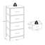 4-Drawer Storage Cabinet Sideboard 30*45*95 cm Metal & Engineered Wood 1 Piece Chest of Drawers Brown Anti-Tipping Kit