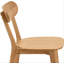 Ensemble de 2 chaises de salle à manger 100% bois massif de style Mid-Century avec dossier incurvé, chaise de cuisine avec patins réglables pour la salle à manger, la cuisine, le salon, le bureau, la couleur du bois naturel-1949400505