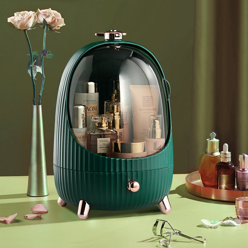 Jacumba Plastic Makeup Organizer, Green