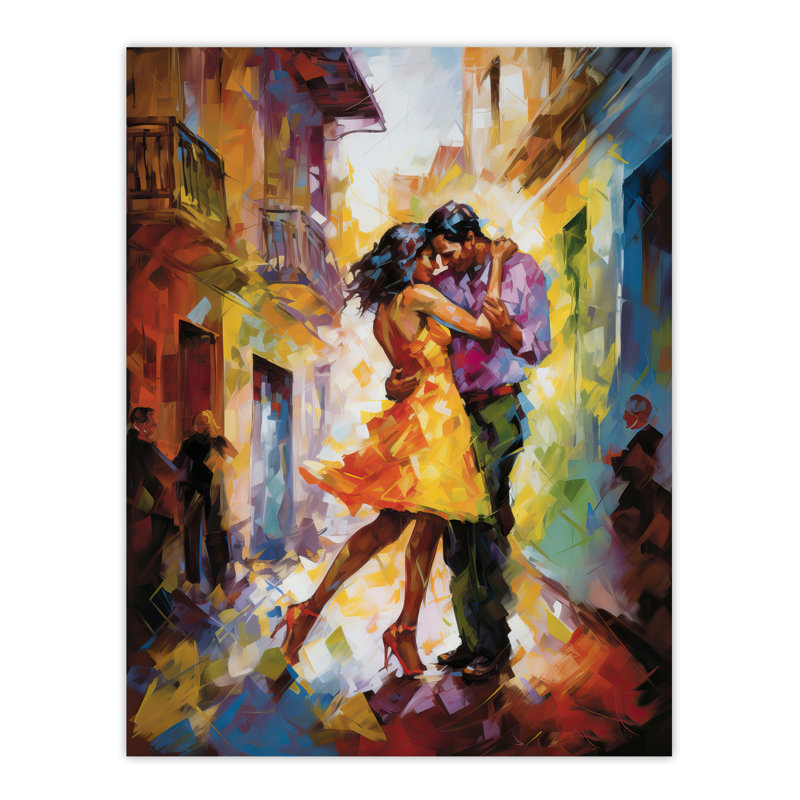 Wall Art Print Salsa Latin Street Dance Dancing Painting Rhythm Body Energy Theatre Arts Artwork Poster