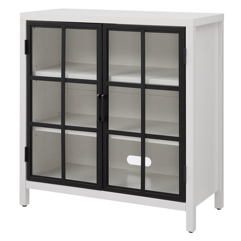 Bennett 2 - Door Rectangle Accent Cabinet, White