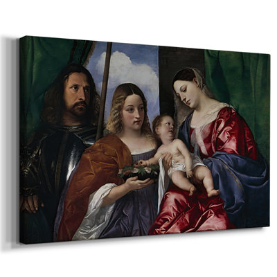 Madonna and Child with Saints Dorothy and George-Titian-Gallery, toile tendue-c. 1516
