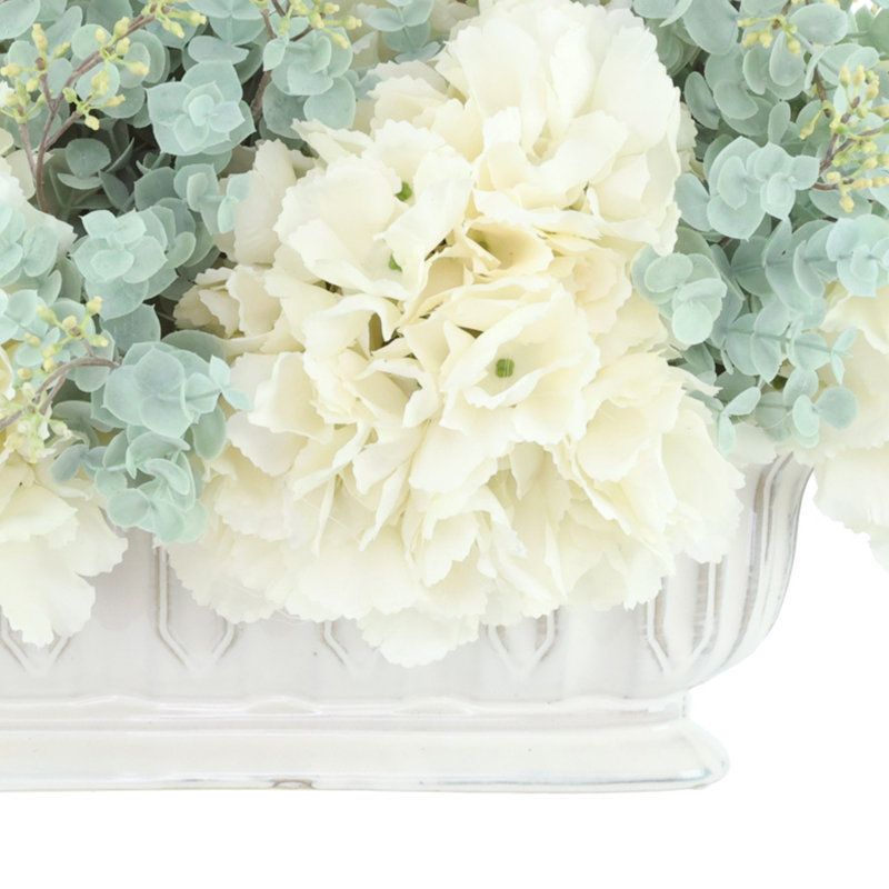 Hydrangea and Eucalyptus Centerpiece