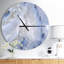 Agate fond de pierre - horloge ronde abstraite en métal-57904483