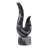 Abstract Curved Marble Statue Home Decor -Decorative Object For Table Figurine - Sculpture Accent Decoration For Living Room - 12", Gray & White
