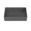 Lavabo de salle de bain rectangulaire en béton 19,68 "gris foncé moderne avec motifs-2112322099