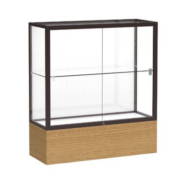 FixtureDisplays® Clear Cabinet Acrylic Display Removable Shelf Case  Plexiglass Showcase with Lock and Key Transparent Box Model Display