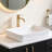 20" Rectangular White Ceramic Vessel Bathroom Sink
