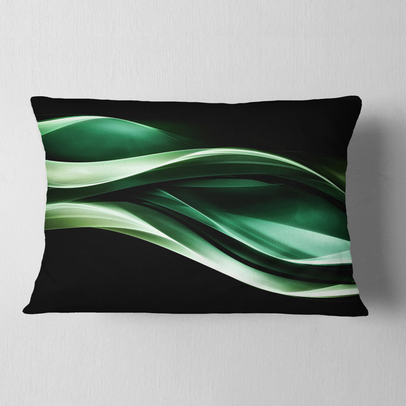 Glittering Green Pattern - Abstract Printed Pillow