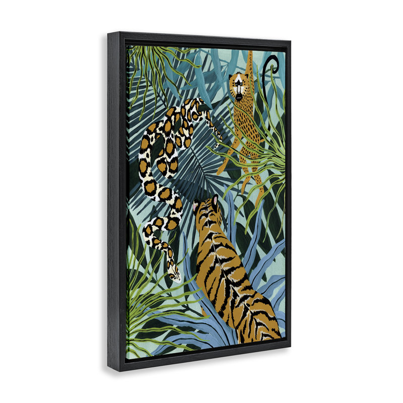 Cadre flottant Animal Dance, Cadre flottant noir de jais, H 25 po x l 17 po
