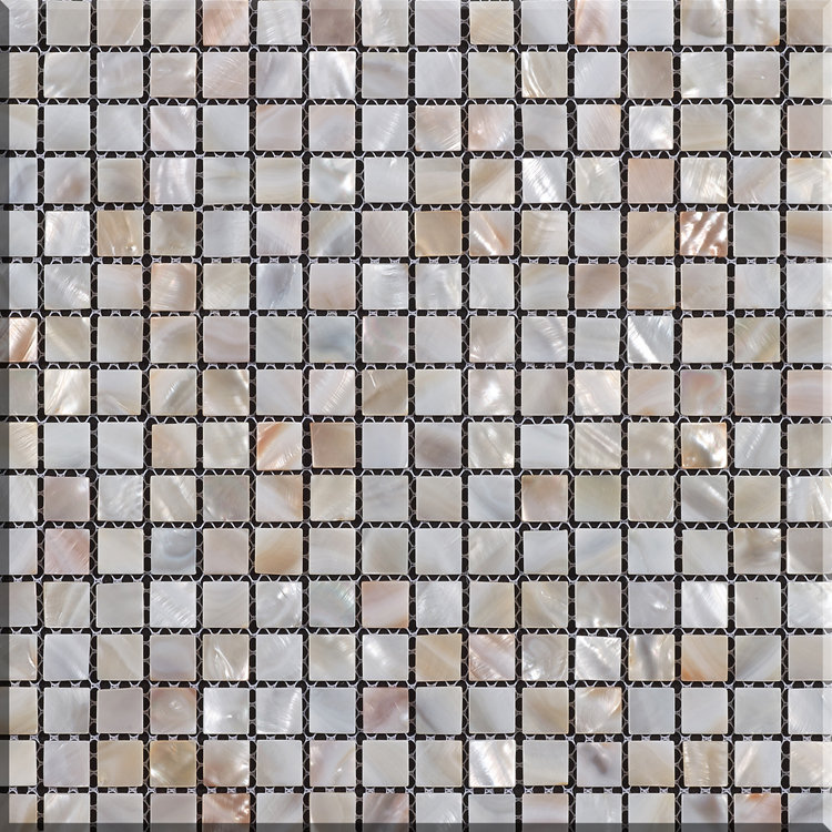 SeaTile 0.6" x 0.6" Seashell Grid Mosaic Wall & Floor Tile