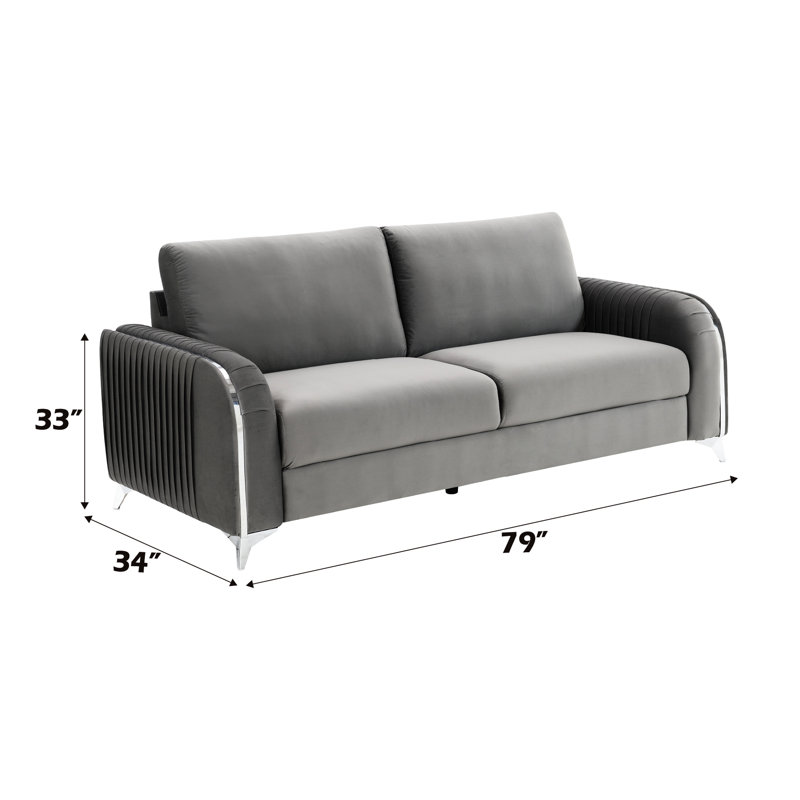Velours gris doux avec base et dossier relaxant, luxueux 2 coussins de siège fermes