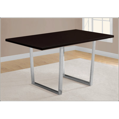 Table de salle à manger, rectangulaire, 60 po, cuisine, salle à manger, contemporaine, moderne