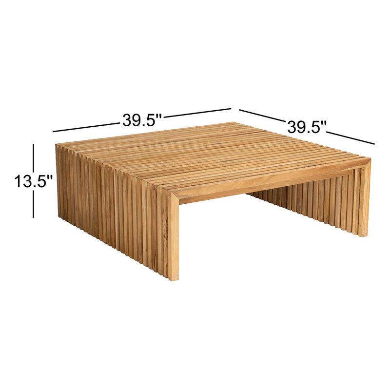 Essential Outdoor Square Teak Coffee Table