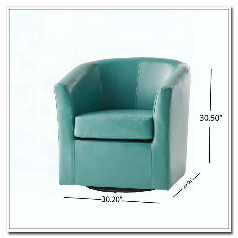 Fauteuil d'appoint pivotant en similicuir