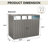 Garbage Bin Shed Stores 2 Trash Cans Metal Outdoor Bin Shed For Garbage Storage,Stainless Galvanized Steel, Bin Shed For Garden Yard Lawn,Grey-123951025