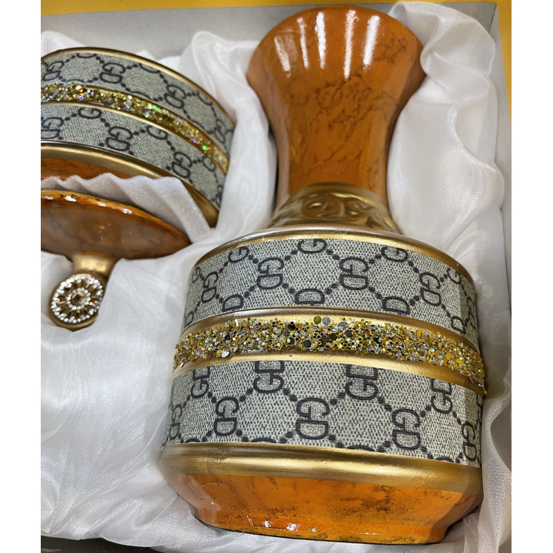 Gagalis Handmade Table Vase, Orange