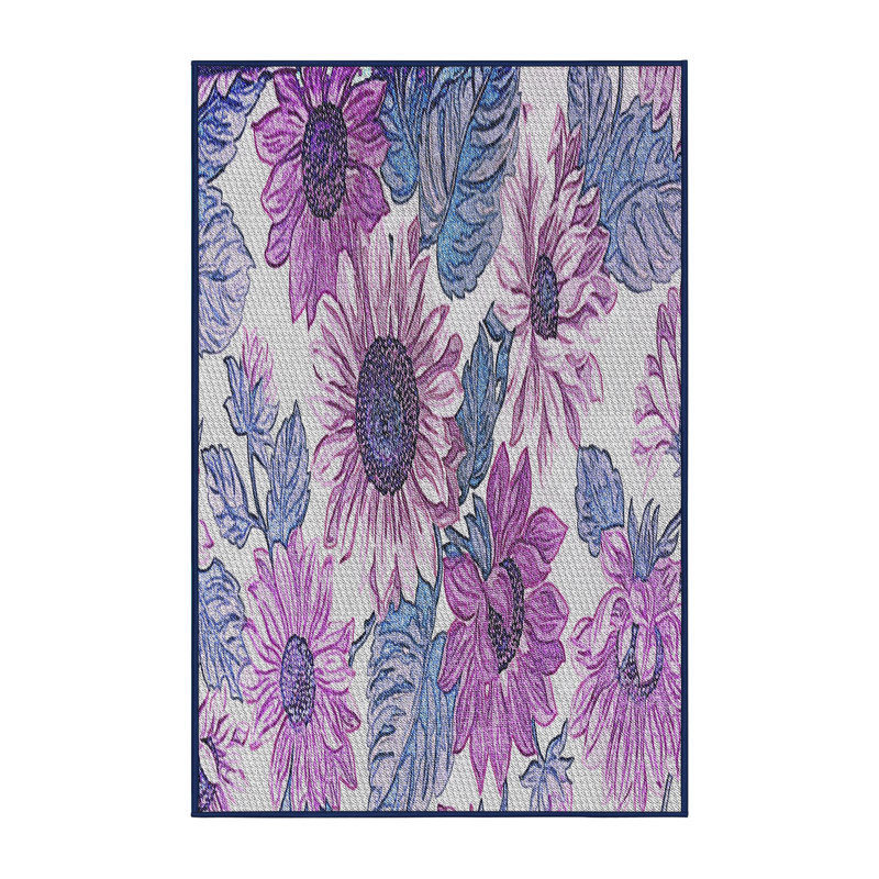 Floral Indoor Rug, Rectangle 2' x 4'