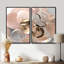 Art liquide, effervescence dorée et rose - impressions sur toile dorées-114715802-114715801-114715803