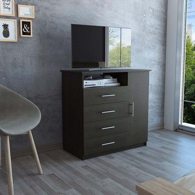  Commode 4 tiroirs 36 "noire