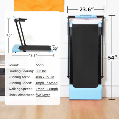 Tapis de course pour la maison, tapis roulant avec DEL pour la marche et la course